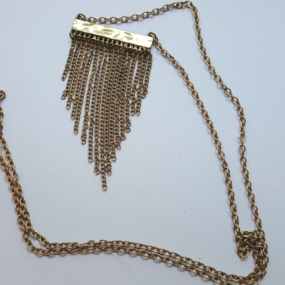 Bronze tassel necklace